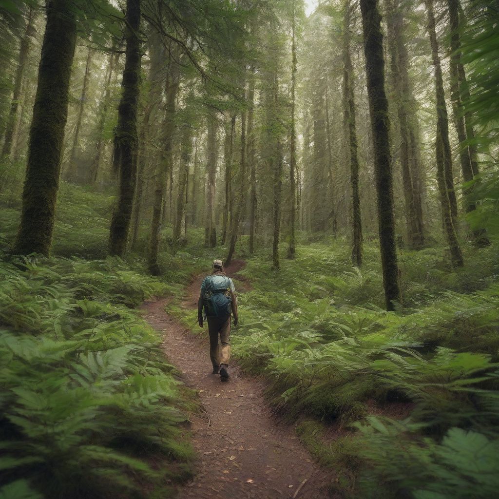 Hiker on Trail